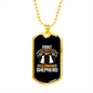 German Shepherd Superhero Necklace Stainless Steel or 18k Gold Dog Tag 24" Chain-Express Your Love Gifts