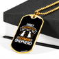 German Shepherd Superhero Necklace Stainless Steel or 18k Gold Dog Tag 24" Chain-Express Your Love Gifts