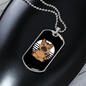 German Shepherd Yoga Necklace Stainless Steel or 18k Gold Dog Tag 24" Chain-Express Your Love Gifts