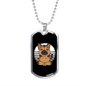 German Shepherd Yoga Necklace Stainless Steel or 18k Gold Dog Tag 24" Chain-Express Your Love Gifts