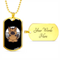 German Shepherd Yoga Necklace Stainless Steel or 18k Gold Dog Tag 24" Chain-Express Your Love Gifts
