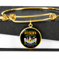 German Shorthaired Mom Bracelet Stainless Steel or 18k Gold Circle Bangle-Express Your Love Gifts