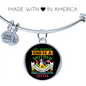 German Shorthaired Mom Bracelet Stainless Steel or 18k Gold Circle Bangle-Express Your Love Gifts