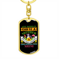 German Shorthaired Mom Keychain Stainless Steel or 18k Gold Dog Tag Keyring-Express Your Love Gifts