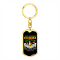 German Shorthaired Mom Keychain Stainless Steel or 18k Gold Dog Tag Keyring-Express Your Love Gifts