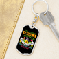German Shorthaired Mom Keychain Stainless Steel or 18k Gold Dog Tag Keyring-Express Your Love Gifts