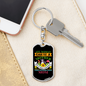 German Shorthaired Mom Keychain Stainless Steel or 18k Gold Dog Tag Keyring-Express Your Love Gifts