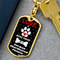 German Shorthaired Pointer Keychain Stainless Steel or 18k Gold Dog Tag Keyring-Express Your Love Gifts