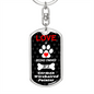 German Wirehaired Pointer Keychain Stainless Steel or 18k Gold Dog Tag Keyring-Express Your Love Gifts