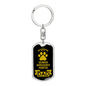 German Wirehaired Pointer Keychain Stainless Steel or 18k Gold-Express Your Love Gifts