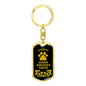 German Wirehaired Pointer Keychain Stainless Steel or 18k Gold-Express Your Love Gifts