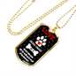 German Wirehaired Pointer Love Is Stainless Steel or 18k Gold Dog Tag 24" Chain-Express Your Love Gifts