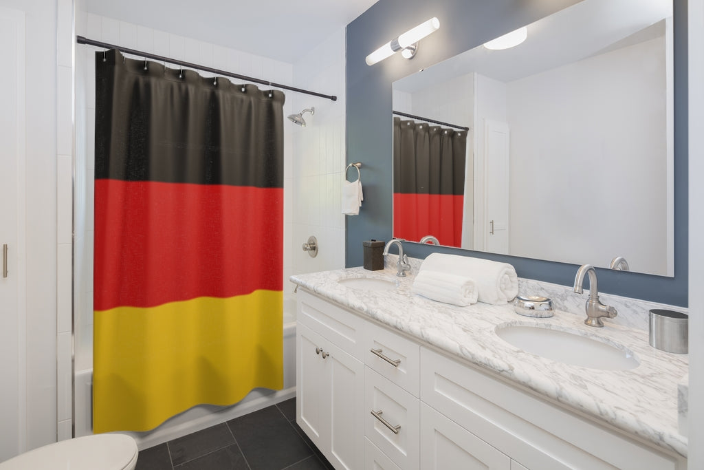 Germany Flag Stylish Design 71" x 74" Elegant Waterproof Shower Curtain for a Spa-like Bathroom Paradise Exceptional Craftsmanship-Express Your Love Gifts