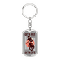 Get A Bike Get A Life Cycling Keychain Stainless Steel or 18k Gold Dog Tag Keyring-Express Your Love Gifts