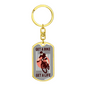 Get A Bike Get A Life Cycling Keychain Stainless Steel or 18k Gold Dog Tag Keyring-Express Your Love Gifts