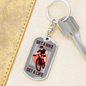 Get A Bike Get A Life Cycling Keychain Stainless Steel or 18k Gold Dog Tag Keyring-Express Your Love Gifts