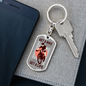 Get A Bike Get A Life Cycling Keychain Stainless Steel or 18k Gold Dog Tag Keyring-Express Your Love Gifts