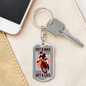 Get A Bike Get A Life Cycling Keychain Stainless Steel or 18k Gold Dog Tag Keyring-Express Your Love Gifts
