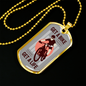 Get A Bike Get A Life Cycling Necklace Stainless Steel or 18k Gold Dog Tag 24"-Express Your Love Gifts