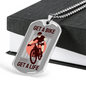 Get A Bike Get A Life Cycling Necklace Stainless Steel or 18k Gold Dog Tag 24"-Express Your Love Gifts