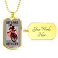 Get A Bike Get A Life Cycling Necklace Stainless Steel or 18k Gold Dog Tag 24"-Express Your Love Gifts