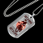 Get A Bike Get A Life Cycling Necklace Stainless Steel or 18k Gold Dog Tag 24"-Express Your Love Gifts