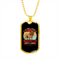 Get a Friend in Washington Bulldog Necklace Stainless Steel or 18k Gold Dog Tag 24" Chain-Express Your Love Gifts