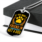 Get a Friend in Washington Yellow Necklace Stainless Steel or 18k Gold Dog Tag 24" Chain-Express Your Love Gifts