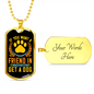 Get a Friend in Washington Yellow Necklace Stainless Steel or 18k Gold Dog Tag 24" Chain-Express Your Love Gifts