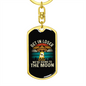 Get In Loser Crypto Keychain Stainless Steel or 18k Gold Dog Tag Keyring-Express Your Love Gifts