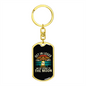 Get In Loser Crypto Keychain Stainless Steel or 18k Gold Dog Tag Keyring-Express Your Love Gifts