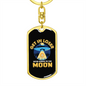 Get In Loser We're Going to The Moon Crypto Keychain Stainless Steel or 18k Gold Dog Tag Keyring-Express Your Love Gifts