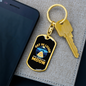 Get In Loser We're Going to The Moon Crypto Keychain Stainless Steel or 18k Gold Dog Tag Keyring-Express Your Love Gifts