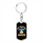 Get In Loser We're Going to The Moon Crypto Keychain Stainless Steel or 18k Gold Dog Tag Keyring-Express Your Love Gifts