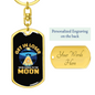 Get In Loser We're Going to The Moon Crypto Keychain Stainless Steel or 18k Gold Dog Tag Keyring-Express Your Love Gifts