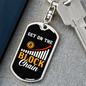 Get On The Block Crypto Keychain Stainless Steel or 18k Gold Dog Tag Keyring-Express Your Love Gifts