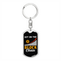 Get On The Block Crypto Keychain Stainless Steel or 18k Gold Dog Tag Keyring-Express Your Love Gifts
