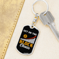 Get On The Block Crypto Keychain Stainless Steel or 18k Gold Dog Tag Keyring-Express Your Love Gifts