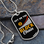 Get On The Block Crypto Necklace Stainless Steel or 18k Gold Dog Tag 24" Chain-Express Your Love Gifts