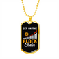Get On The Block Crypto Necklace Stainless Steel or 18k Gold Dog Tag 24" Chain-Express Your Love Gifts