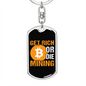 Get Rich or Die Mining Crypto Keychain Stainless Steel or 18k Gold Dog Tag Keyring-Express Your Love Gifts