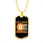 Get Rich or Die Mining Crypto Necklace Stainless Steel or 18k Gold Dog Tag 24" Chain-Express Your Love Gifts
