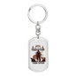 Get Rid Of Your Fear Hunter'S Keychain Gift Stainless Steel or 18k Gold Dog Tag Keyring-Express Your Love Gifts