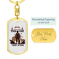Get Rid Of Your Fear Hunter'S Keychain Gift Stainless Steel or 18k Gold Dog Tag Keyring-Express Your Love Gifts
