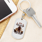 Get Rid Of Your Fear Hunter'S Keychain Gift Stainless Steel or 18k Gold Dog Tag Keyring-Express Your Love Gifts