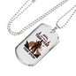 Get Rid Of Your Fear Hunting Necklace Stainless Steel or 18k Gold Dog Tag 24"-Express Your Love Gifts