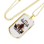 Get Rid Of Your Fear Hunting Necklace Stainless Steel or 18k Gold Dog Tag 24"-Express Your Love Gifts