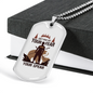 Get Rid Of Your Fear Hunting Necklace Stainless Steel or 18k Gold Dog Tag 24"-Express Your Love Gifts