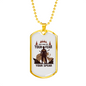 Get Rid Of Your Fear Hunting Necklace Stainless Steel or 18k Gold Dog Tag 24"-Express Your Love Gifts