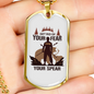 Get Rid Of Your Fear Hunting Necklace Stainless Steel or 18k Gold Dog Tag 24"-Express Your Love Gifts